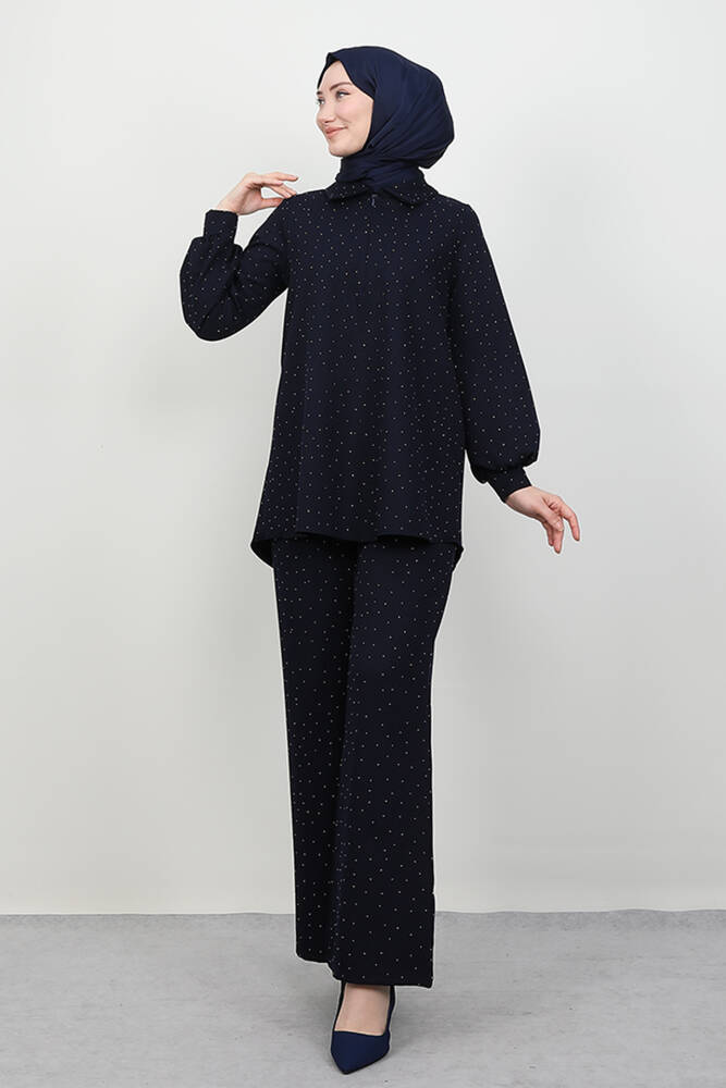 Fermuar Detay Takım Lacivert - LAMİAGİYİM