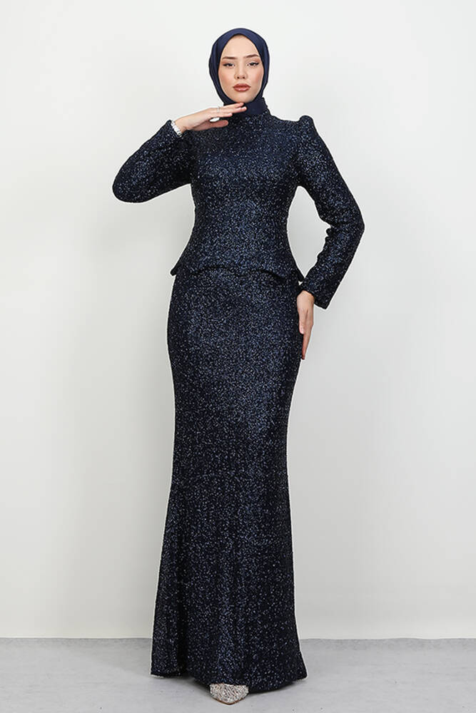 Melida Takım Abiye Lacivert 