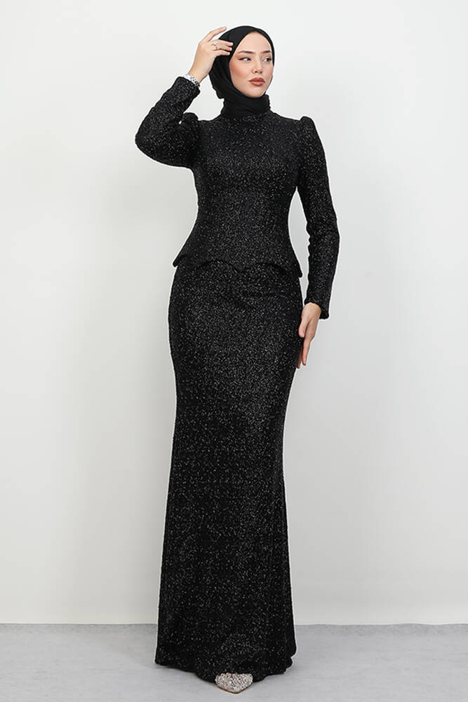 Melida Takım Abiye Siyah 